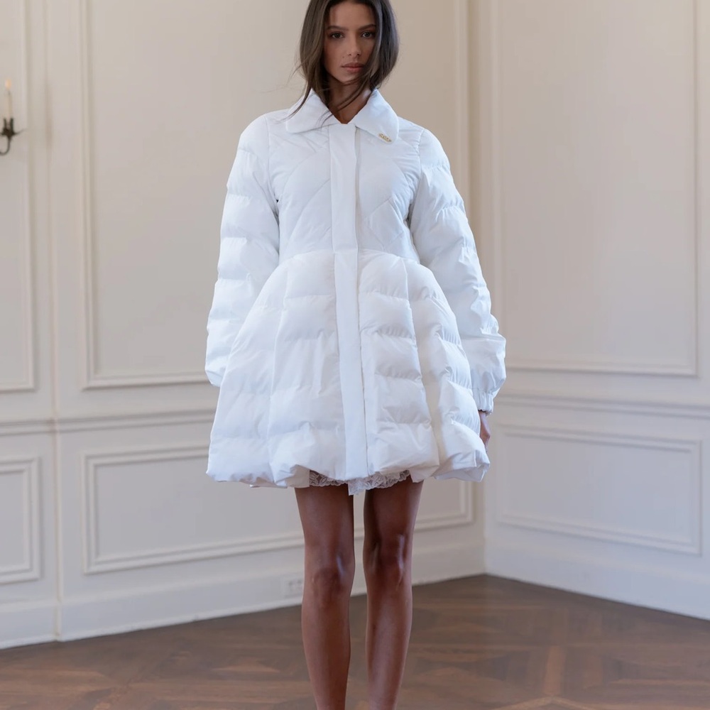 Selkie ivory dolly puffer jacket